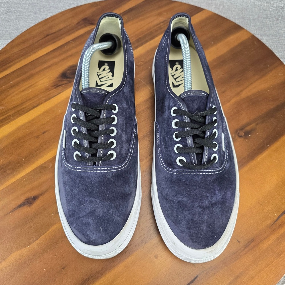 Vans Authentic Navy Blue Suede Low Top Sneakers Mens 11.5 507452 Skate Shoes - Picture 4 of 15